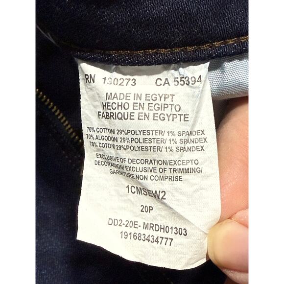 NWOT Lee Jeans Regular Fit Straight Mid Rise Womens Plus Size 20P Stretch Blue - Picture 8 of 11